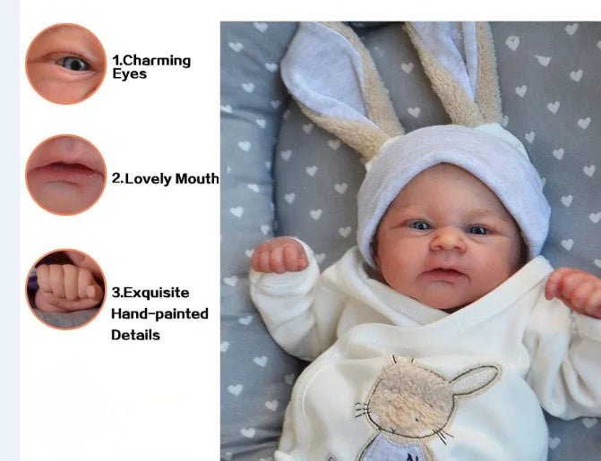 Bebé Reborn Afonso – Olhar Vivo e Pele 3D com Veias Visíveis